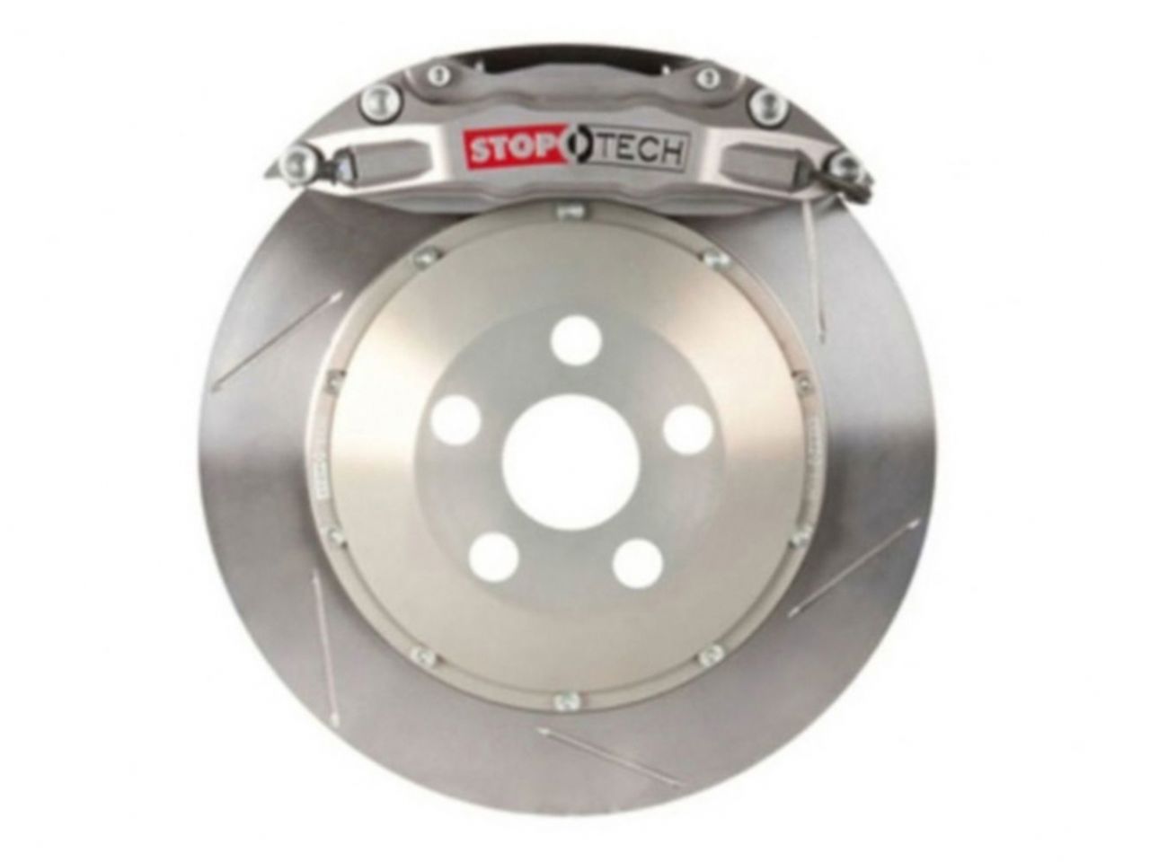 StopTech Trophy Sport Big Brake Kit; Silver Caliper Drilled 2-Piece Rotor, Front