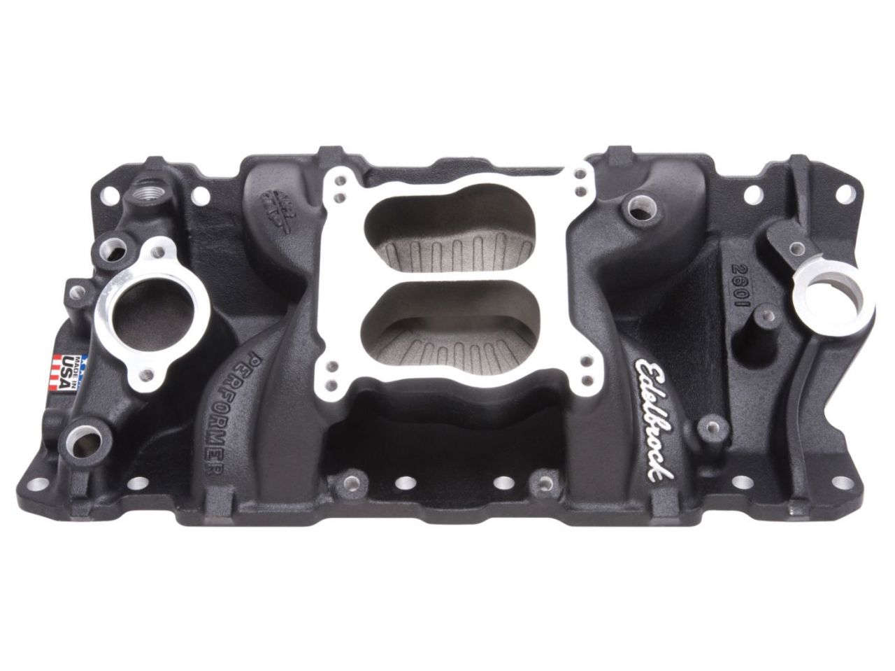 Edelbrock Manifold, Sbc, Performer Air Gap, Black