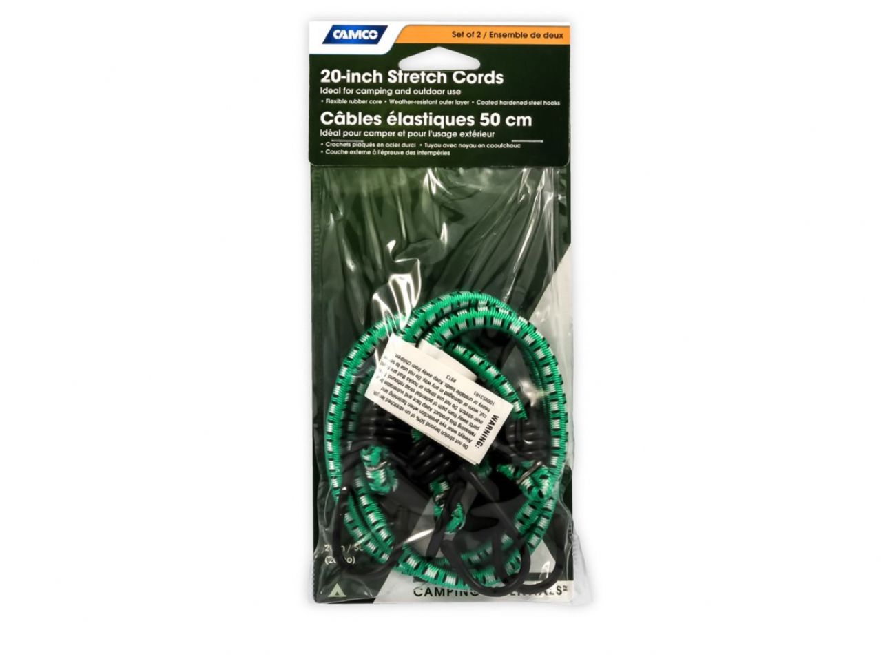 Camco Stretch Cords - 20" Bilingual