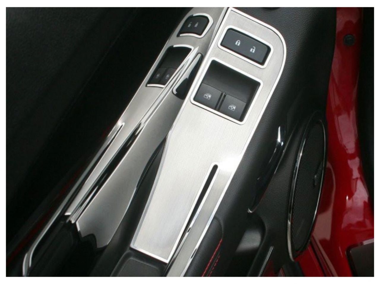 American Car Craft (ACC) Camaro Door Handle Pull / Switch Deluxe Trim Plate 2Pc 2012-2013 Coupe