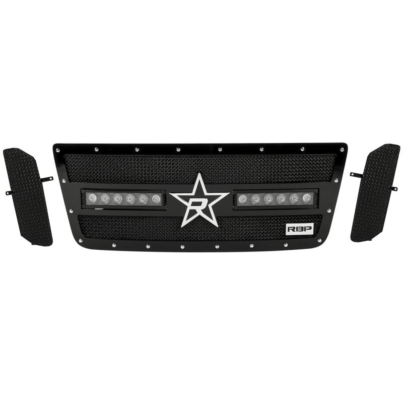 RBP RX-3 Midnight Edition Black LED Bar Grille (Studded) 2017 Nissan Titan XD RBP-967782 Main Image