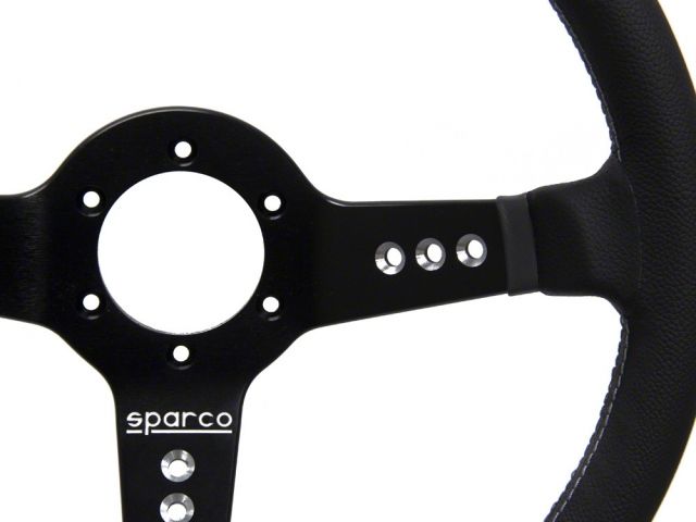 Sparco Piuma 777 Black Leather Steering Wheel 350mm