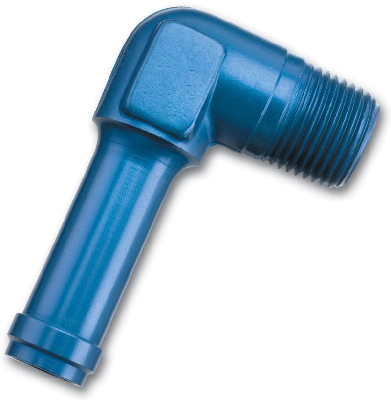 Russell 3/4" NPT Male To 3/4" OD Male Tube 90° - Blue Anodized