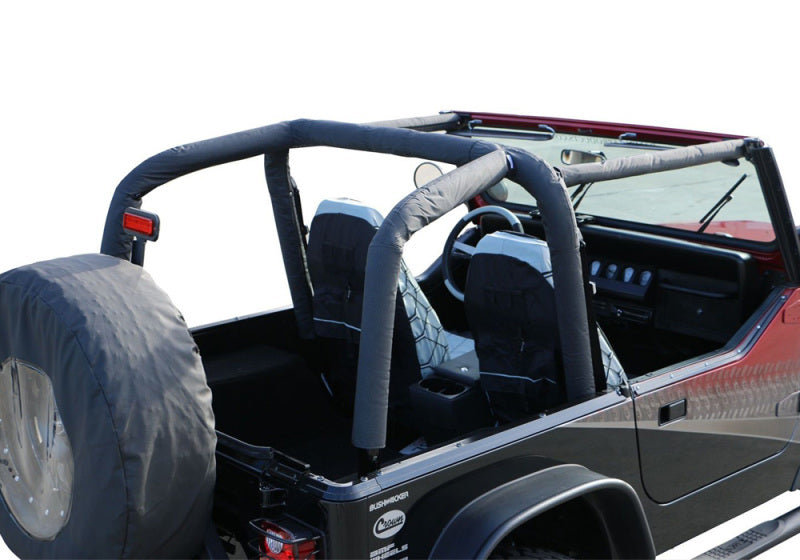 Rampage 1992-1995 Jeep Wrangler(YJ) Roll Bar Pad & Cover Kit - Black Denim 768915