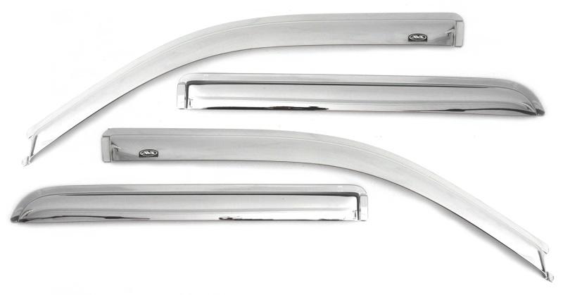 AVS 2019 Chevrolet Silverado / GMC Sierra Front & Rear Ventvisor Window Deflectors 4pc - Chrome 684804 Main Image