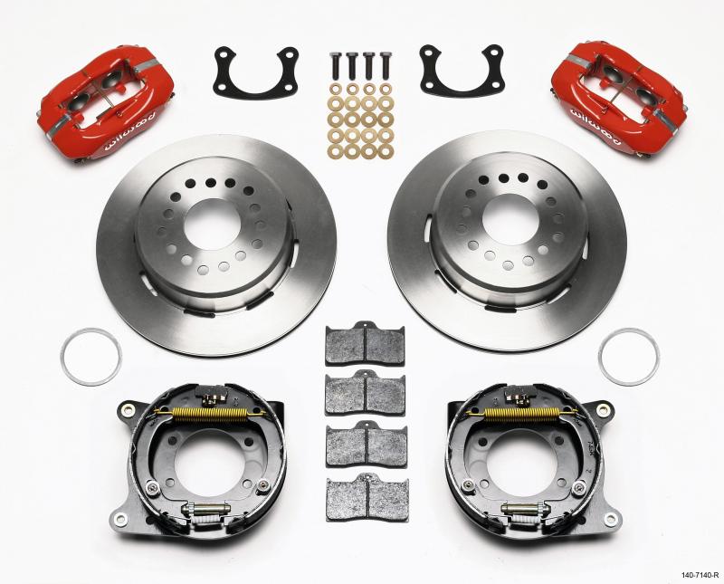 Wilwood Forged Dynalite P/S Park Brake Kit Red New Big Ford 2.50in Offset 140-7140-R Main Image