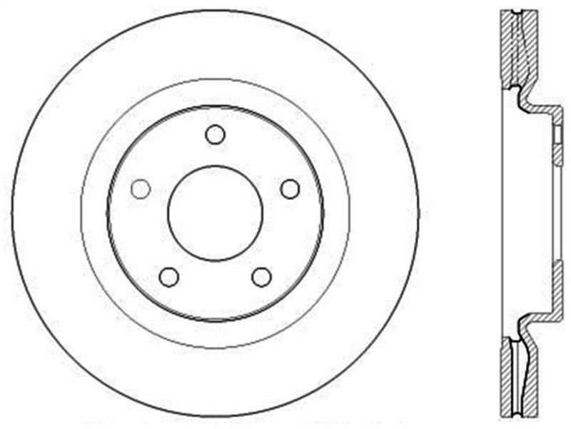 StopTech 11-14 Nissan Juke Slotted Front Right Rotor 126.42108SR Main Image