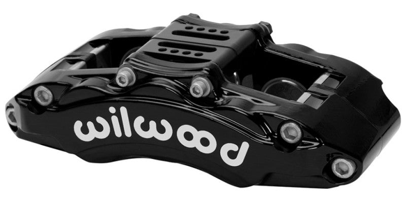 Wilwood Caliper - AT6 Lug Mount Black 1.75in/1.38in/1.38in Piston .75in Rotor - Right Side 120-14850-BK