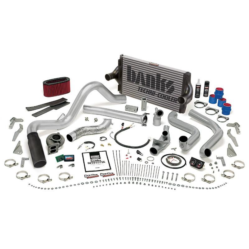 Banks Power 95.5-97 Ford 7.3L Man PowerPack System - SS Single Exhaust w/ Black Tip 48562-B Main Image