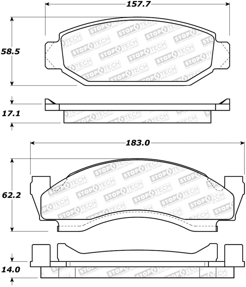 Stoptech ST Street Brake Pads Brakes, Rotors & Pads Brake Pads - OE main image