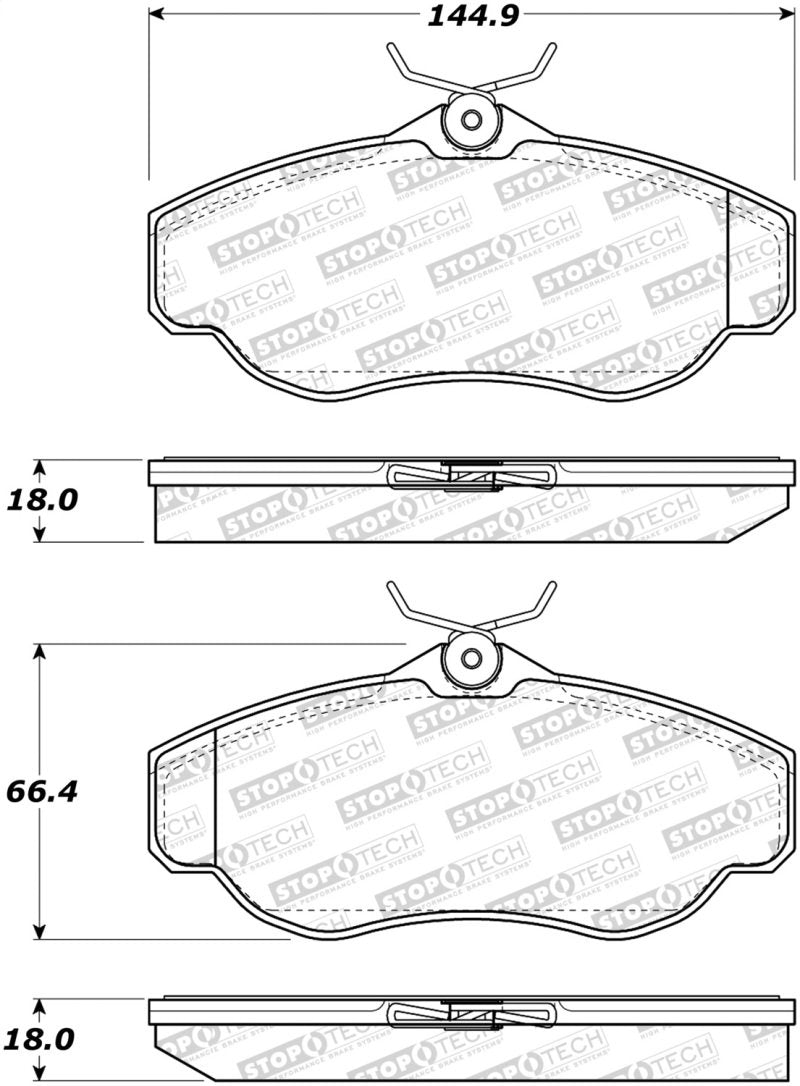 StopTech Street Brake Pads 308.06760 Main Image