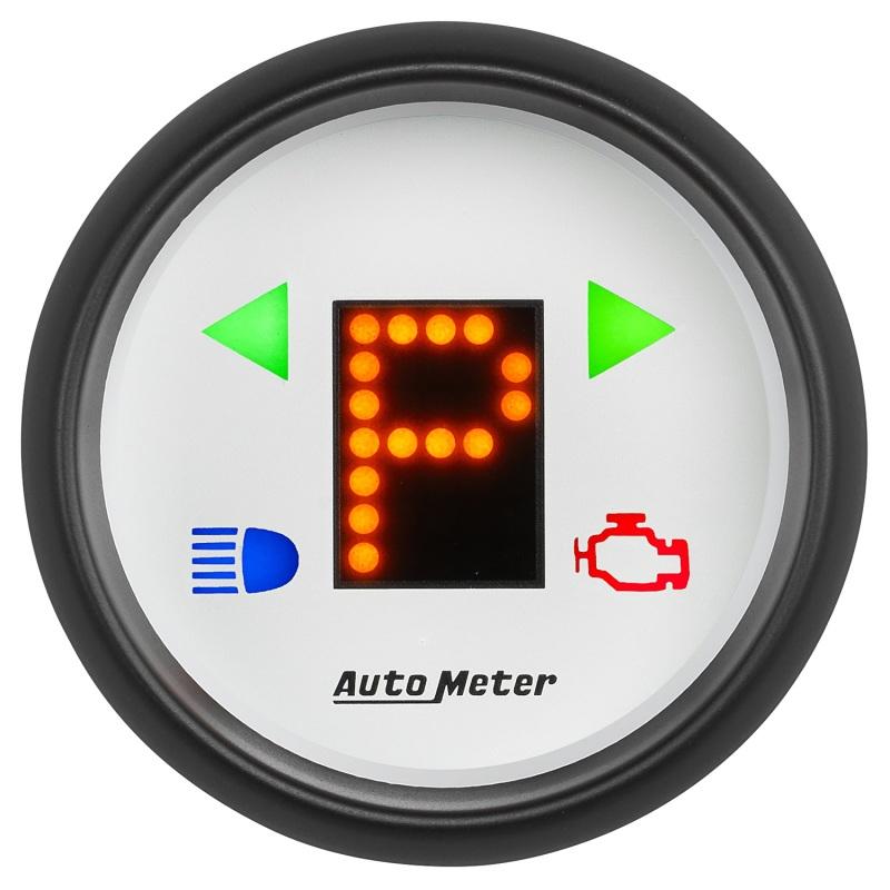 Autometer Phantom 2-1/16in (P/R/N/D/L/OD/O/5/4/3/2/1) Digital Gear Position Gauge 5759 Main Image