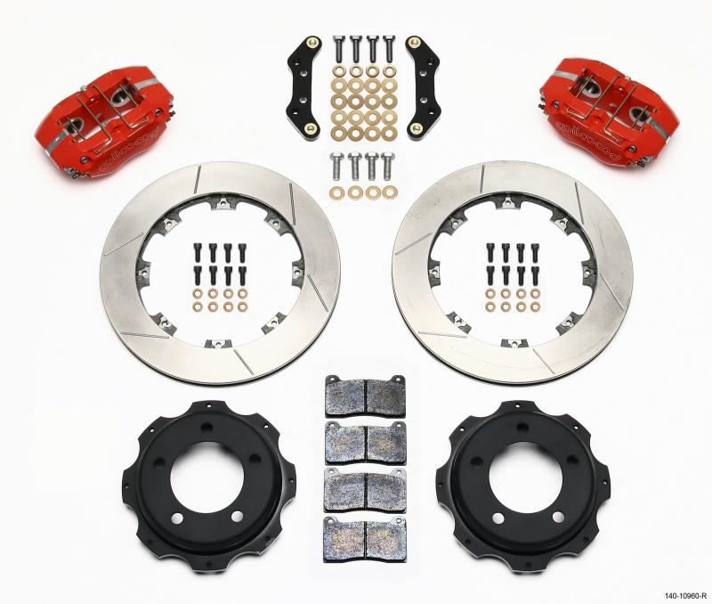 Wilwood Dynapro Rear Kit 12.19in Red Backdraft Cobra (BMW E36 Based) 140-10960-R Main Image