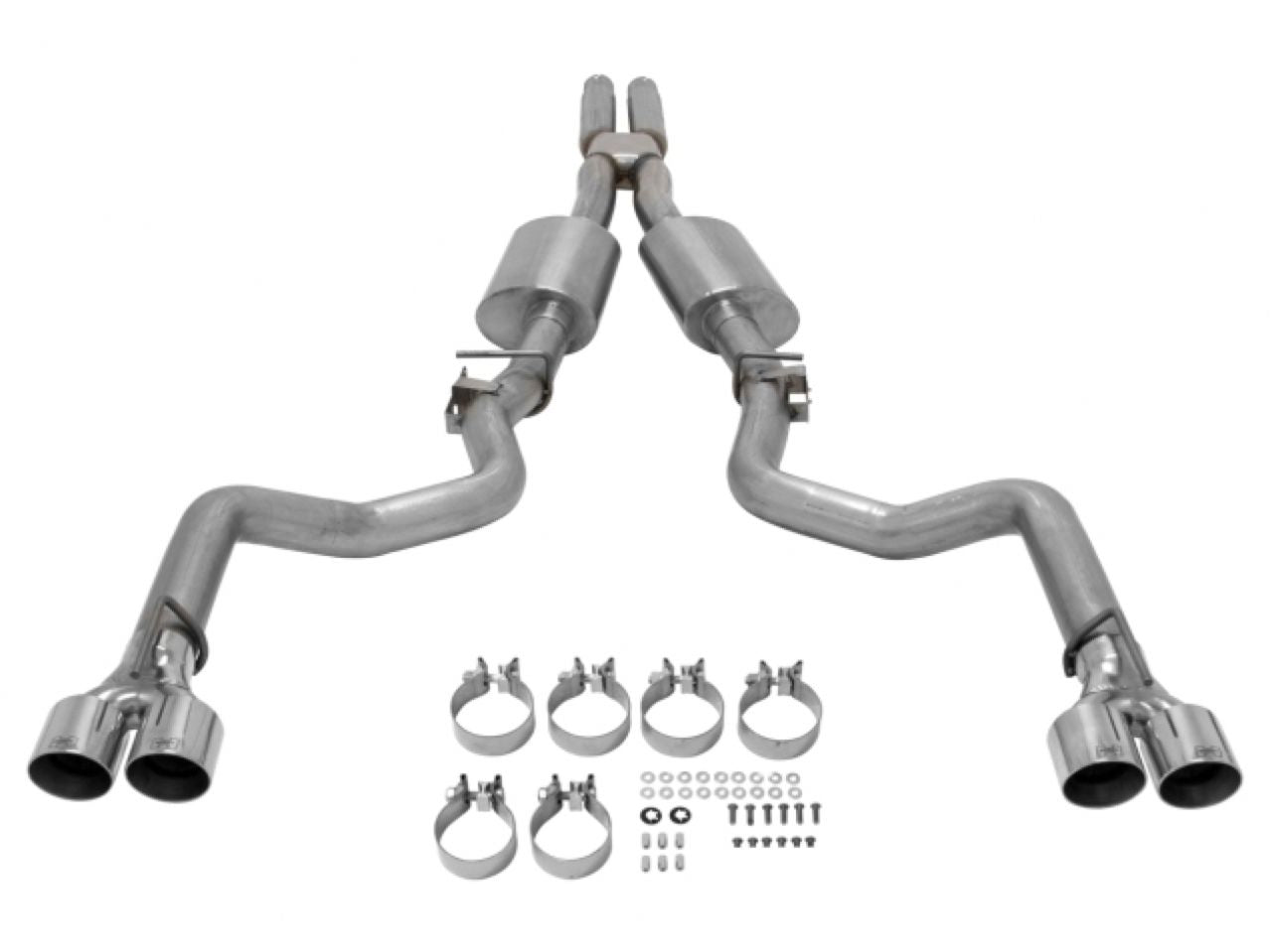 Hurst Shifters Cat-back Exhaust System Dual DOR 304S Mod/Agg Sound Straight