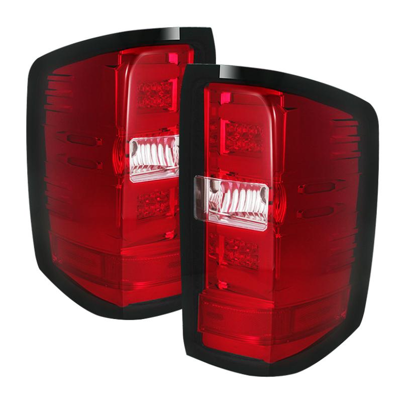 Spyder Chevy 1500 14-16 Light Bar LED Tail Lights Red Clear ALT-YD-CS14-LBLED-RC 5080011 Main Image