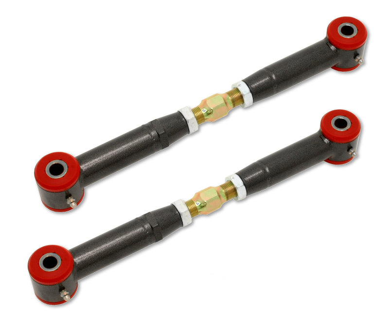 BMR 10-15 5th Gen Camaro Rear Adj. Toe Rods (Polyurethane) - Black Hammertone TR003H