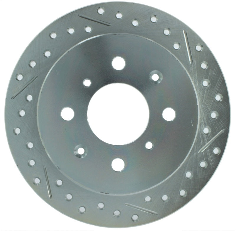 StopTech Select Sport 92-00 Honda Civic Drilled/Slotted Vented 1-Piece Rear Driver Side Brake Rotor 227.40017L