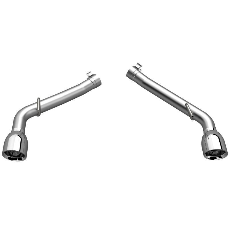 QTP 10-13 Chevrolet Camaro SS 6.2L 304SS Eliminator Muffler Delete Axle Back Exhaust w/4.5in Tips 700110 Main Image