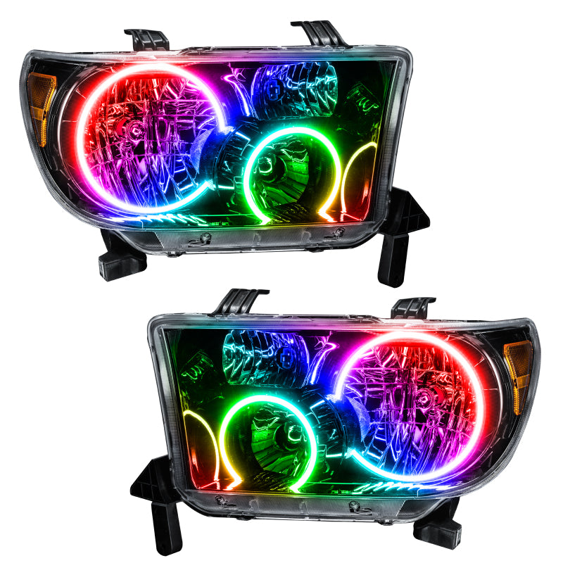 ORACLE Lighting Oracle 07-11 Toyota Tundra Pre-Assembled Headlights - Black Housing - ColorSHIFT w/o Controller 7119-334