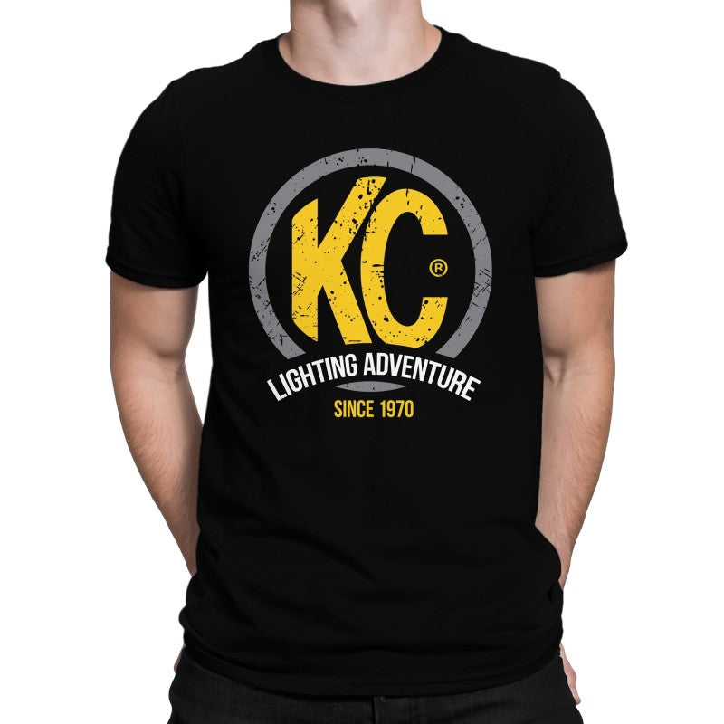 KC HiLiTES KC Lighting Adventure Mens T-Shirt (X-Large) - Black 70504