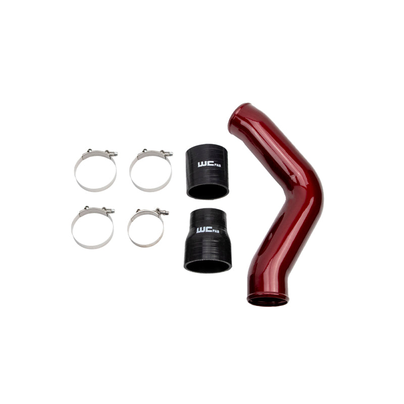 Wehrli 13-18 Cummins 6.7L Driver Side 3.5 in. Intercooler Pipe - WCFab Red WCF100434-RED