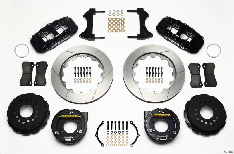 Wilwood AERO4 Rear P-Brake Kit 14.00in Ford 8.8 w/2.5in Offset-5 Lug 140-10952 Main Image