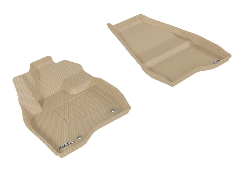 3D MAXpider 2015-2016 Ford Explorer Kagu 1st Row Floormat - Tan L1FR09111502