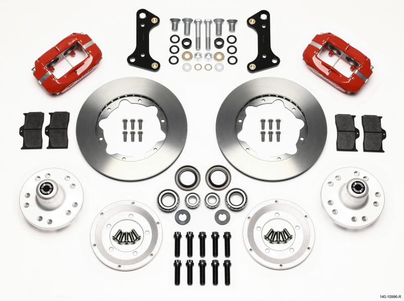 Wilwood Forged Dynalite Front Kit 11.00in Red 67-69 Camaro 64-72 Nova Chevelle 140-10996-R Main Image