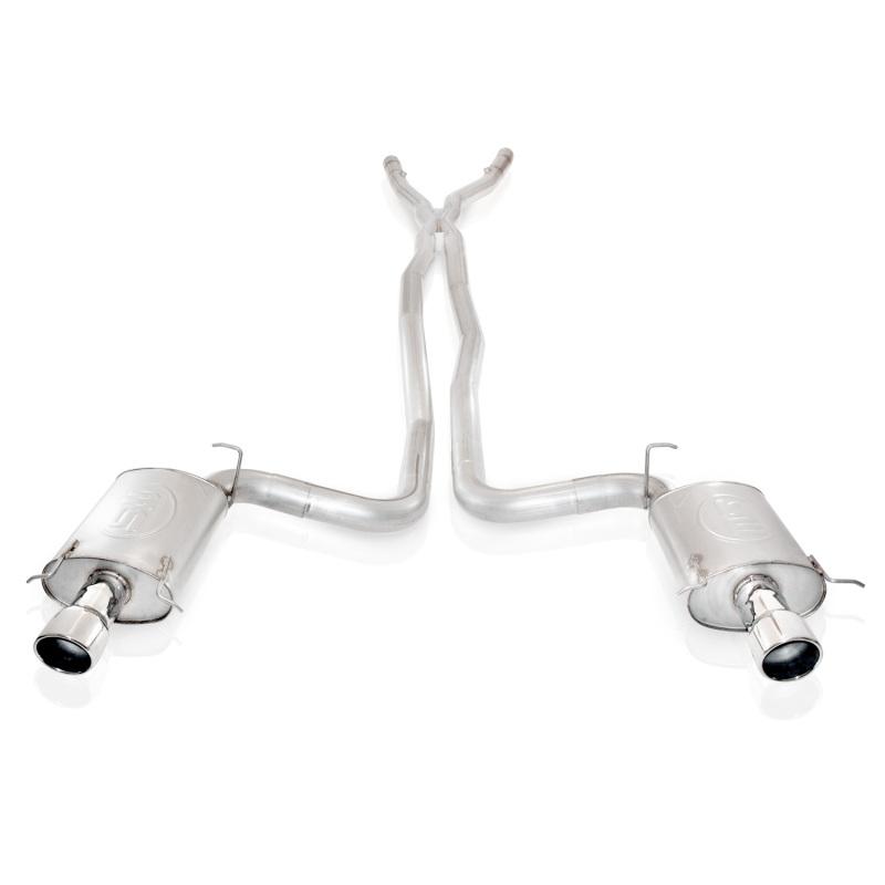 Stainless Works 2004-07 Cadillac CTS-V 3in Exhaust X-Pipe Chambered Mufflers High-Flow Cats 4in Tips CTSVEHX Main Image