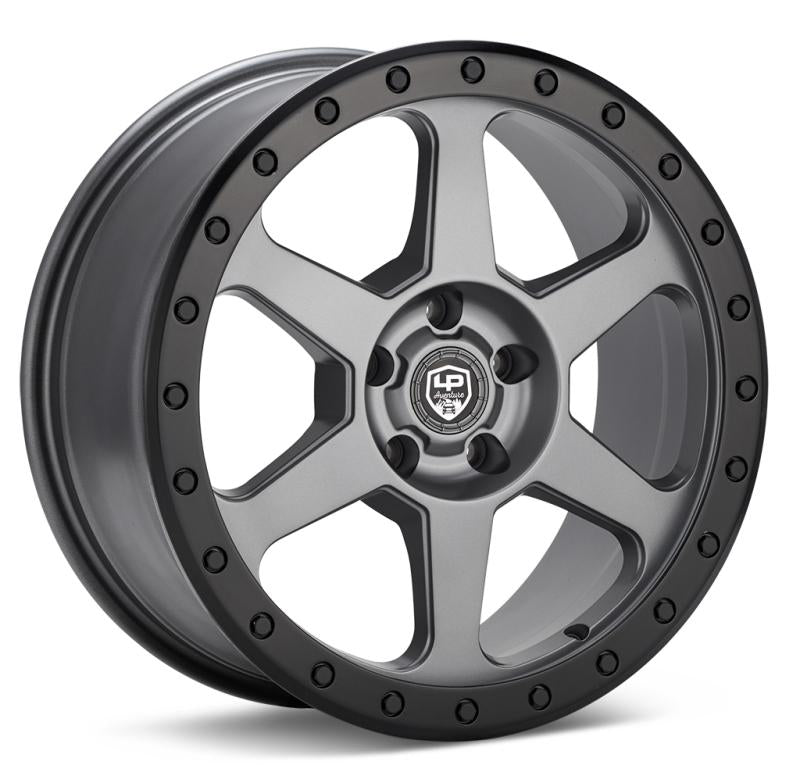 LP Aventure LP3 17x8 5-100 ET38 Grey W/Black Ring Wheel LP3L178510038GBR Main Image