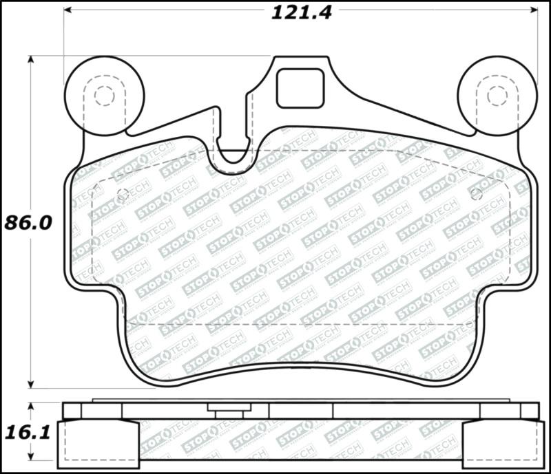 StopTech Street Select 17-18 Porsche 718 Boxster/Cayman (w/Ceramic Brakes) Front Brake Pads 305.11350 Main Image