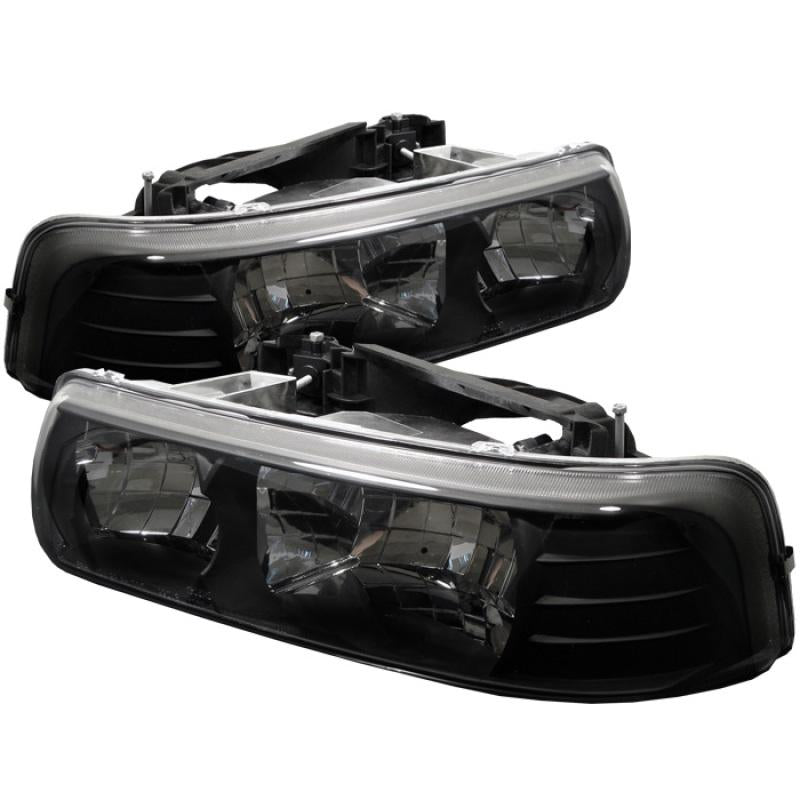 Spyder Chevy Silverado 1500 99-02/Chevy Silverado 3500 01-02 Crystal Headlights Blk HD-YD-CSIL99-BK 5012470 Main Image