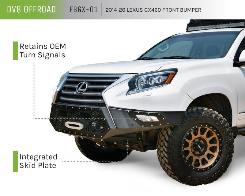 DV8 Offroad 2014+ Lexus GX460 Front Bumper FBGX-01