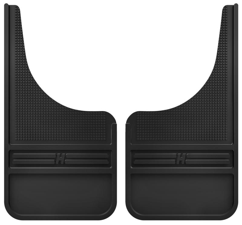 Husky Liners Universal 12in Wide Black Rubber Front Mud Flaps w/o Weight 55000 Main Image