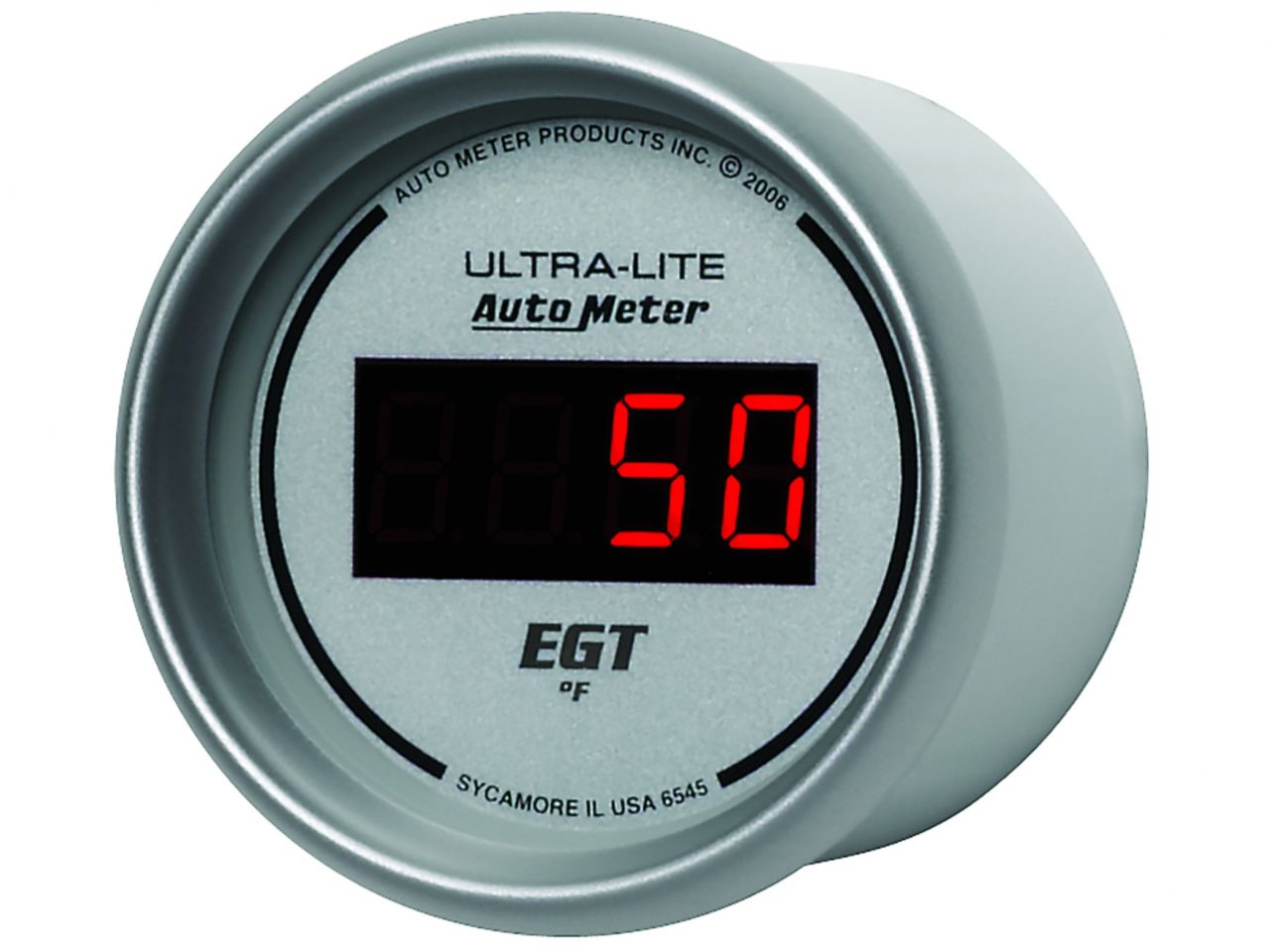 Autometer Gauge, Pyrometer (Egt), 2 1/16", 1600 Deg. F, Digital, Silver Dial