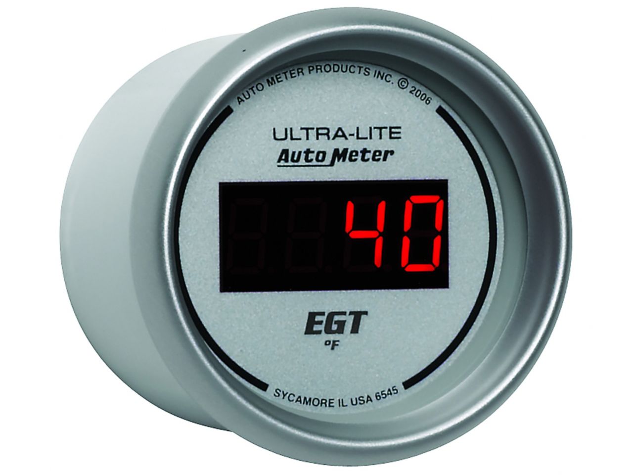 Autometer Gauge, Pyrometer (Egt), 2 1/16", 1600 Deg. F, Digital, Silver Dial