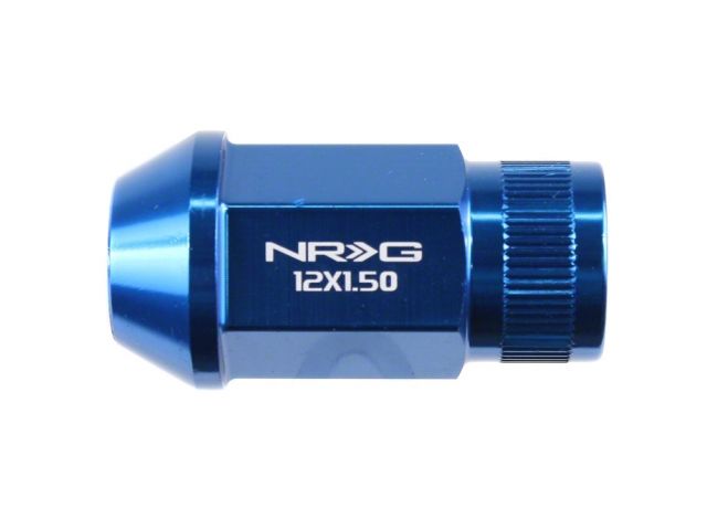NRG Extended Racing M12 x 1.5 Lug Nut Set Blue