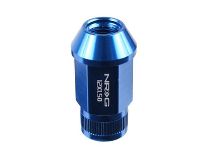 NRG Extended Racing M12 x 1.5 Lug Nut Set Blue