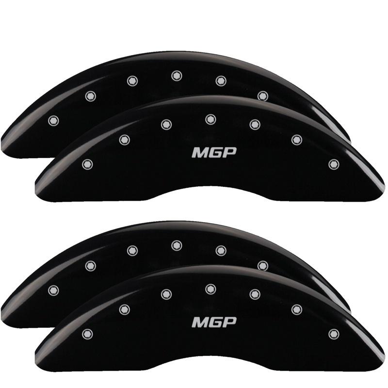 MGP 4 Caliper Covers Engraved Front & Rear MGP Black finish silver ch 17092SMGPBK Main Image