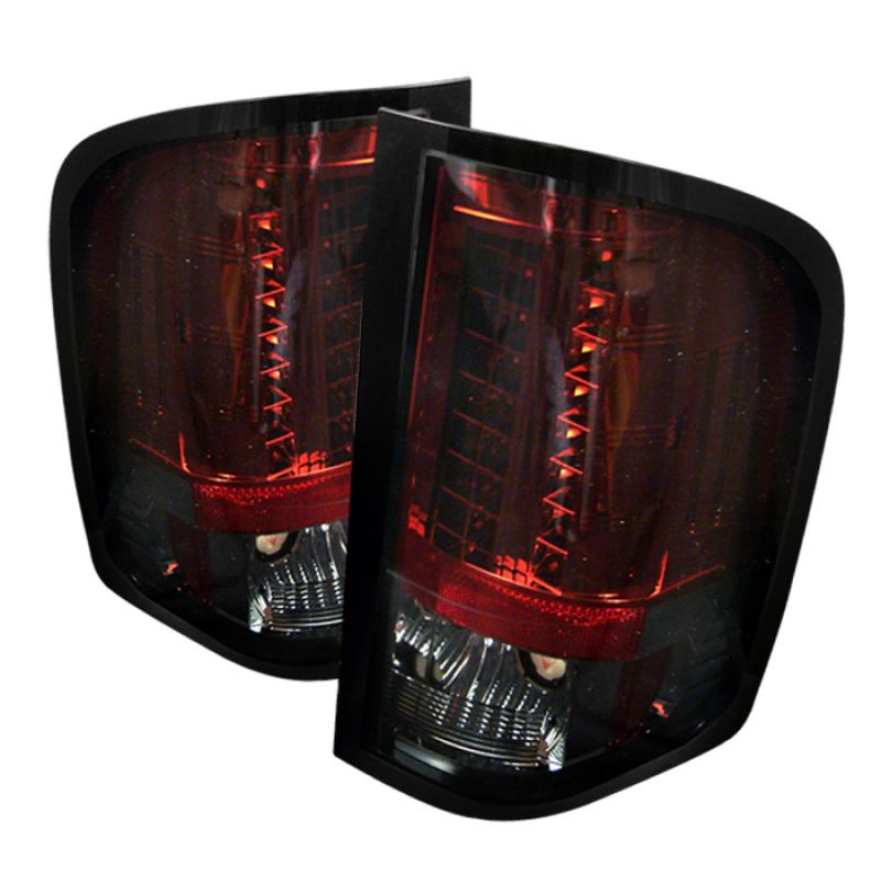 Spyder Chevy Silverado 07-13 LED Tail Lights Red Smoke ALT-YD-CS07-LED-RS 5001801 Main Image