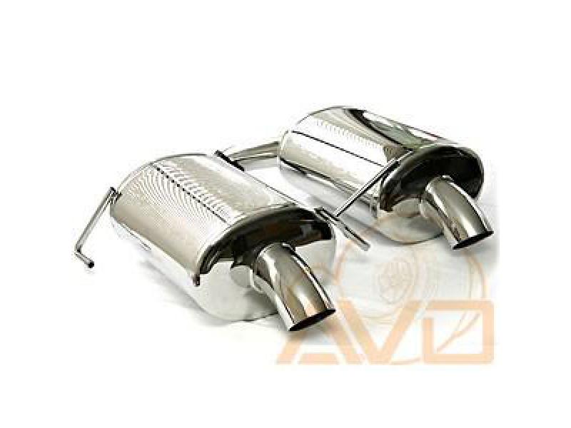 AVO Twin Mufflers Stainless Steel Exhaust with 60mm (2-1/4in) Piping- 05-09 Subaru Outback XT (BP) S1D04M3HB001T Main Image