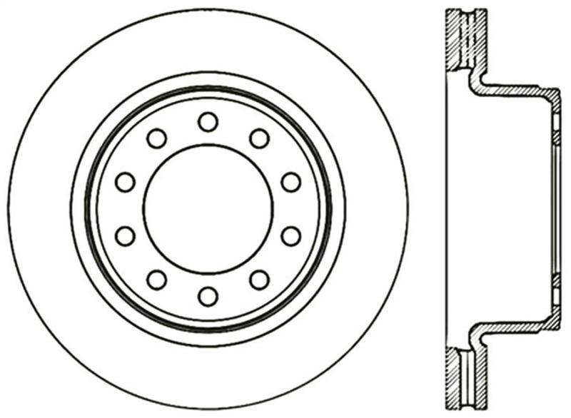 StopTech 08-10 Dodge Ram 4500 / 5500 Slotted Left Front Brake Rotor 126.67070SL Main Image