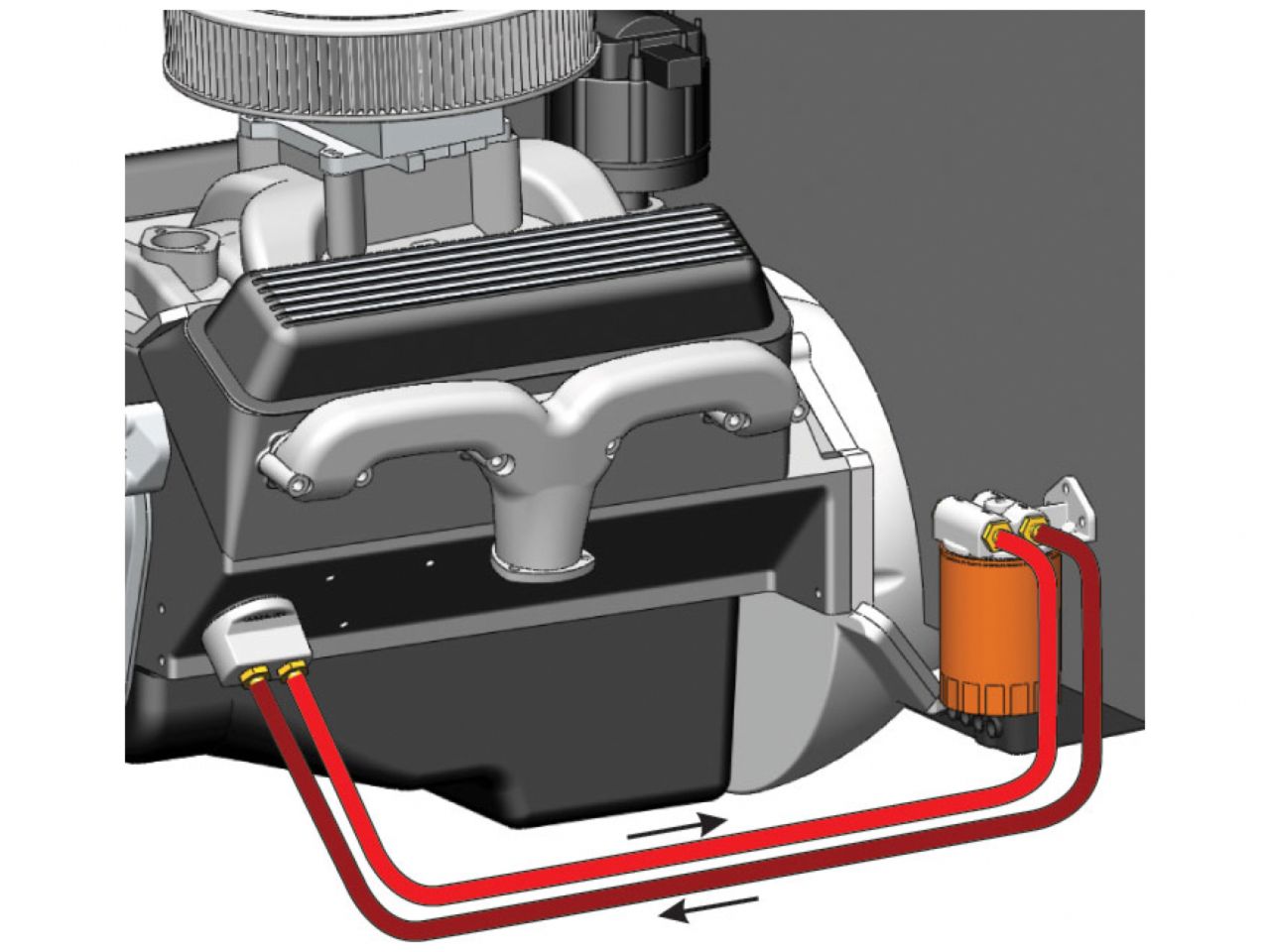 Derale Oil Filter Relocation Kit, Single Mnt Side Ports