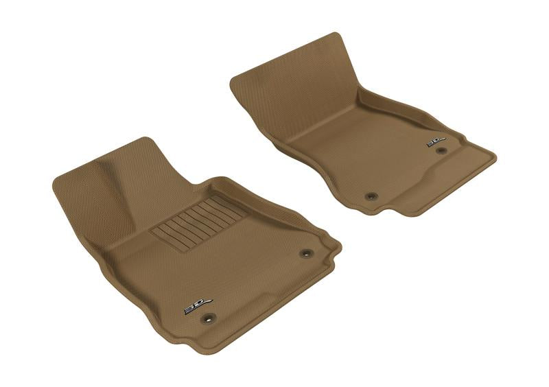 3D MAXpider 2007-2013 Mercedes-Benz S-Class W221 Kagu 1st Row Floormat - Tan L1MB00611502 Main Image