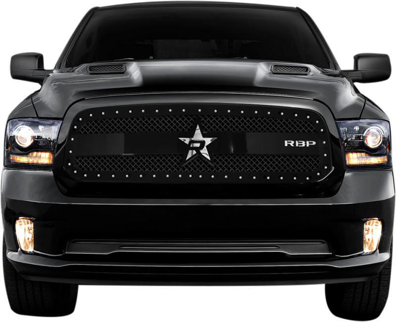 RBP RX-3 Series Studded Frame 1pc. Grille 13-17 Dodge Ram 1500 - Black RBP-951462 Main Image