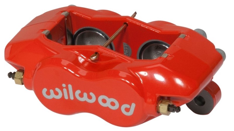 Wilwood Caliper-Forged DynaliteI w/Dust Seal-Red 1.38in Pistons .81in Disc 120-14446-RD