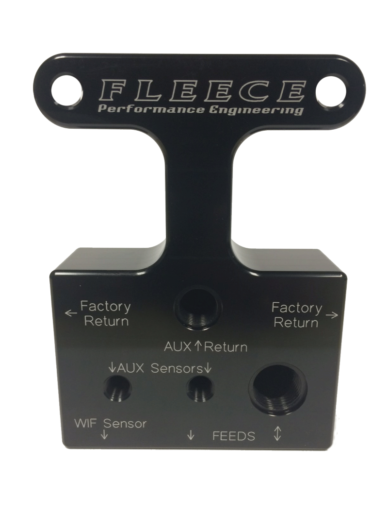 Fleece Performance 07.5-09 Dodge 6.7L Cummins 3rd Gen Fuel Distribution Block FPE-FFD-RF-3G-67 Main Image