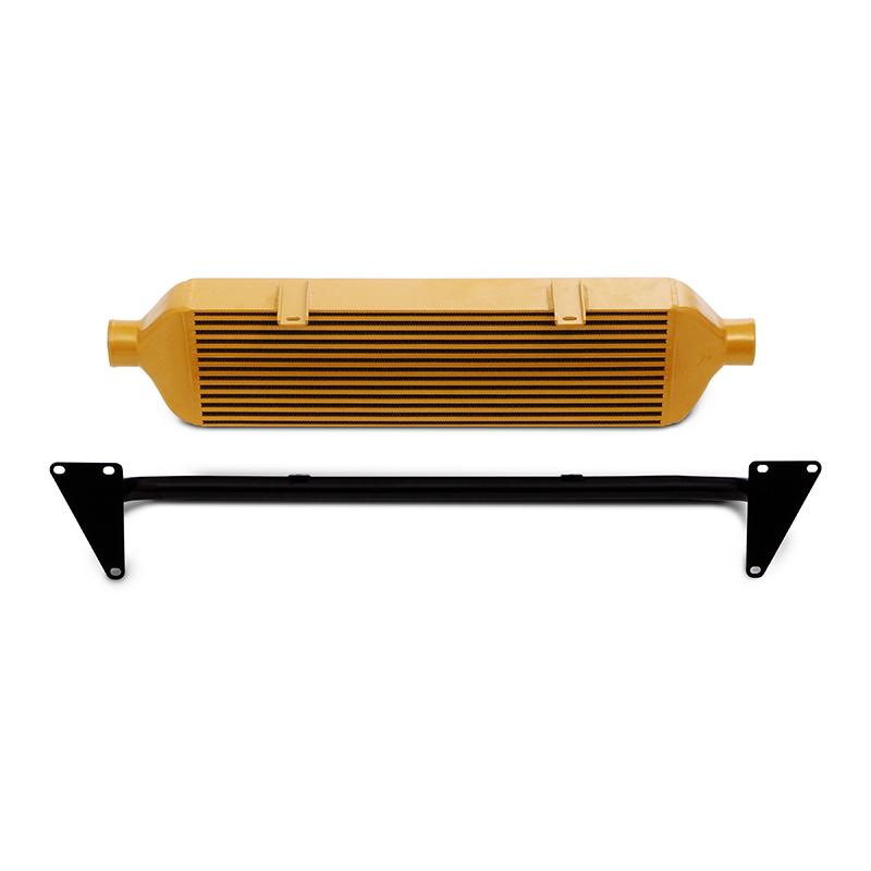 Mishimoto 15-19 Subaru STI Front-Mount Intercooler Kit w/ Black Crash Beam - Gold Core MMINT-STI-15BGD Main Image