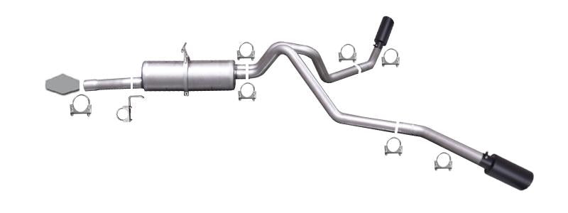 Gibson 99-04 Ford F-250 Super Duty Lariat 6.8L 2.5in Cat-Back Dual Extreme Exhaust - Black Elite 69004B Main Image