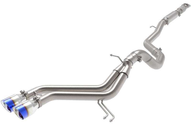 aFe Takeda 2-1/2in to 3in SS-304 Cat-Back Exhaust w/ Blue Flame Tips 13-17 Hyundai Veloster L4-1.6L 49-37018-L